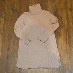 Tan Zara Cozy Turtleneck Dress M Medium